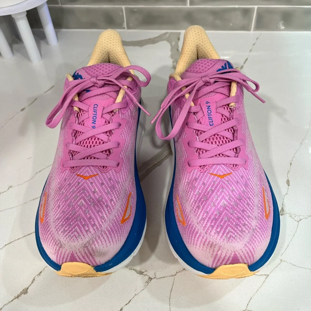 Hoka Clifton 9 WIDE Running Shoes. Women’s Size 9D Color Pink - Picture 5 of 10